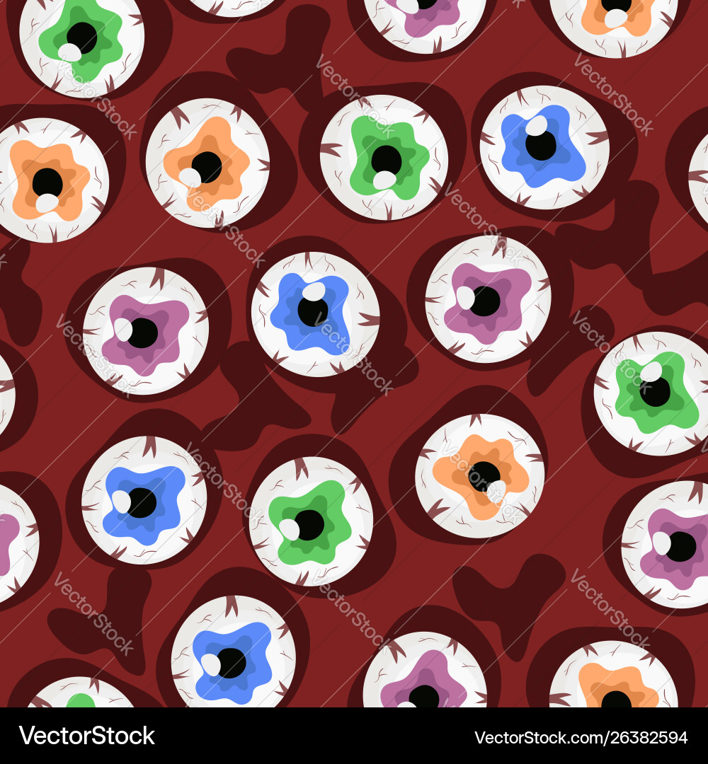 Seamless pattern with eyes halloween Royalty Free Vector