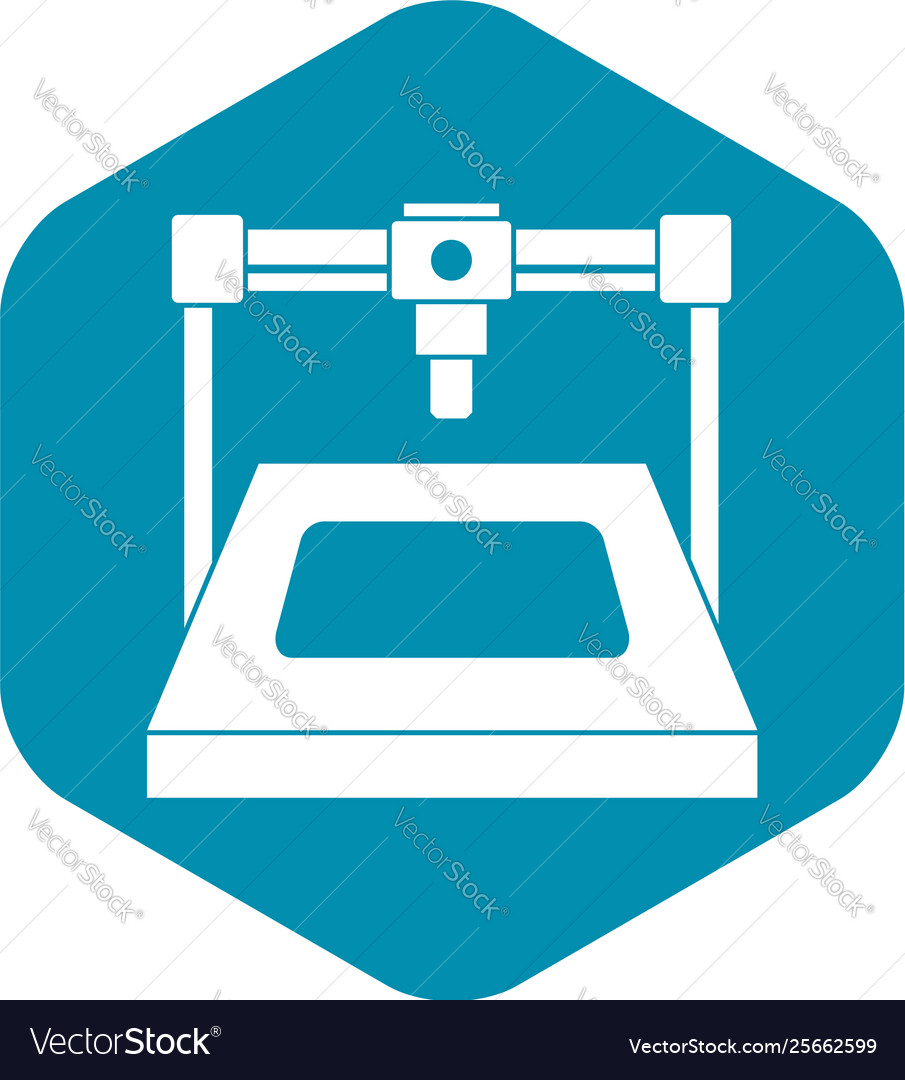 Download 3d printer icon simple Royalty Free Vector Image