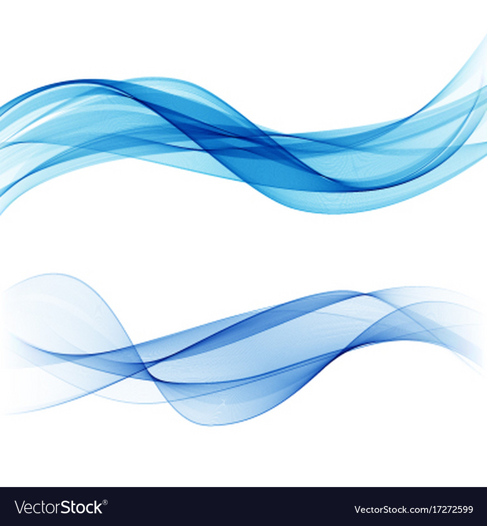 Vetor de Blue wave. Blue abstract wave flow, vector abstract design  element. do Stock