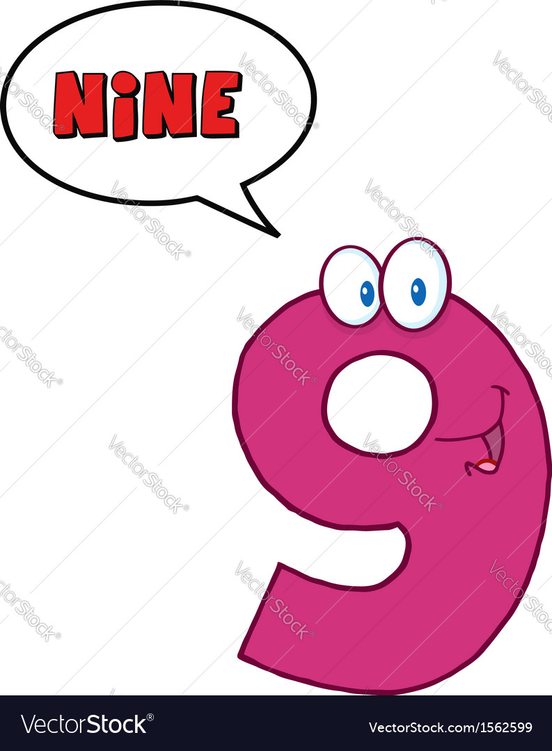 Cartoon numbers Royalty Free Vector Image - VectorStock