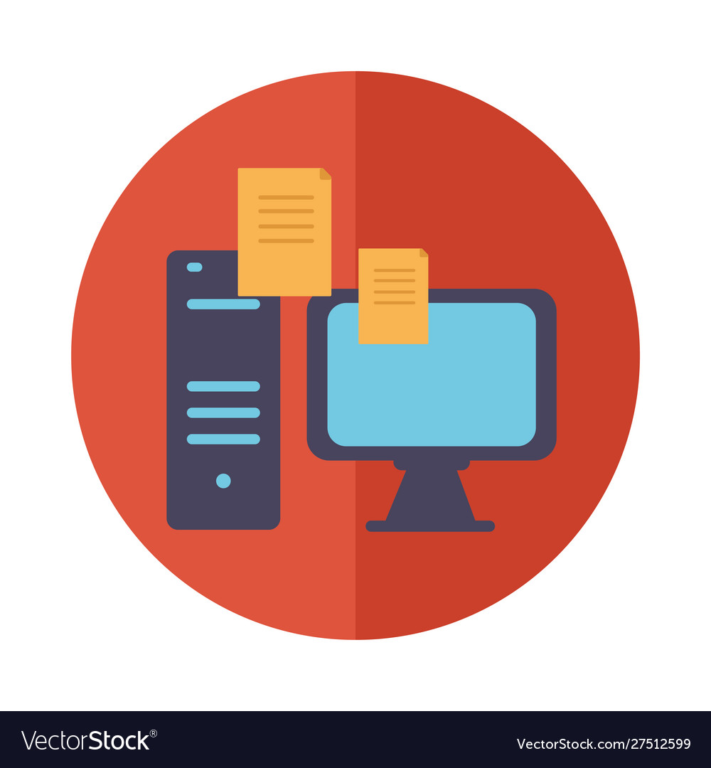 Computer icon block design Royalty Free Vector Image