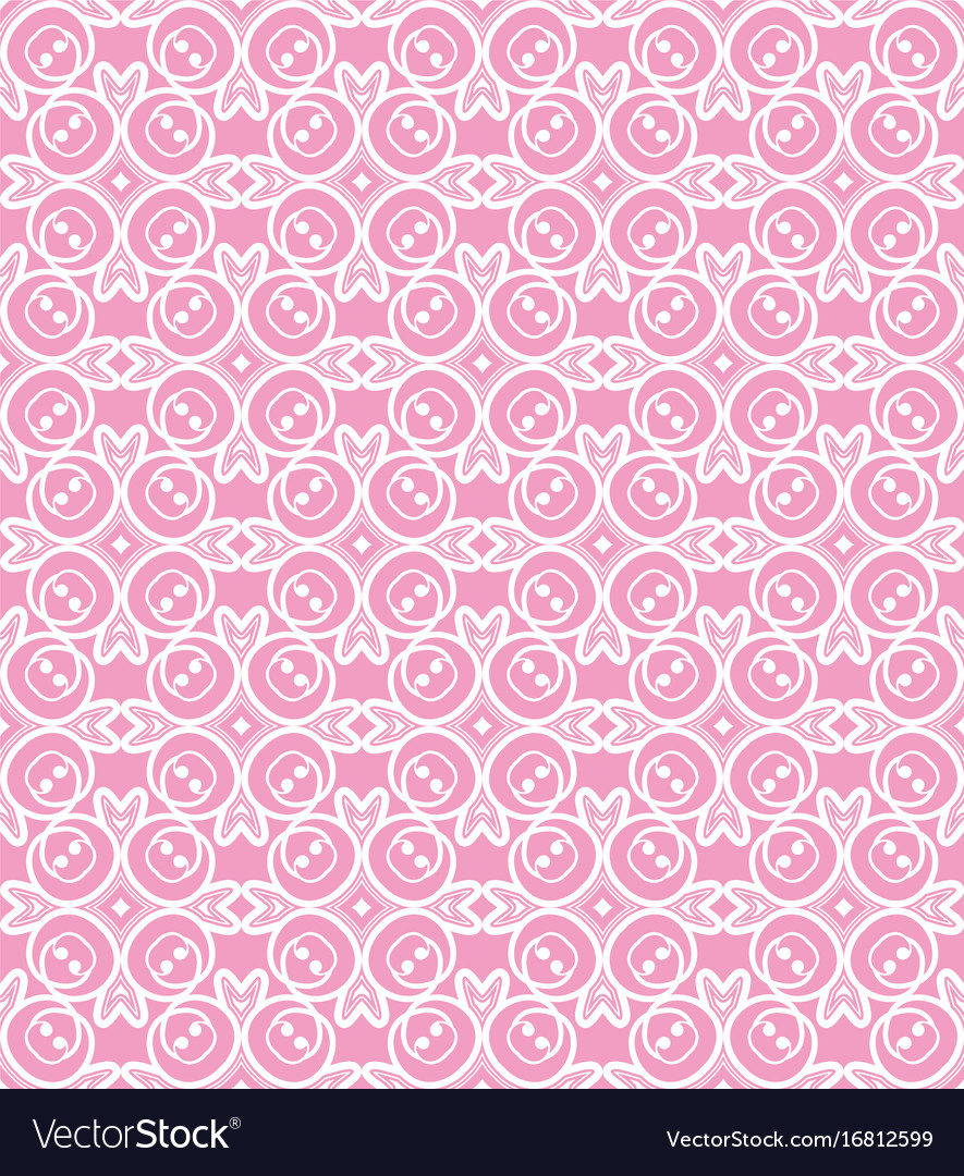 korean traditional pink flower pattern background vector image
