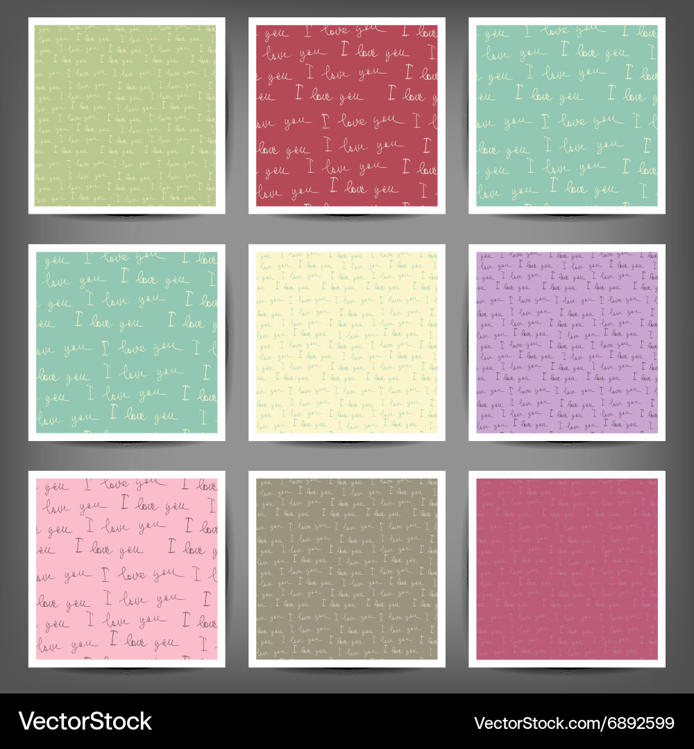Set grunge hand painted abstract pattern Vector Image