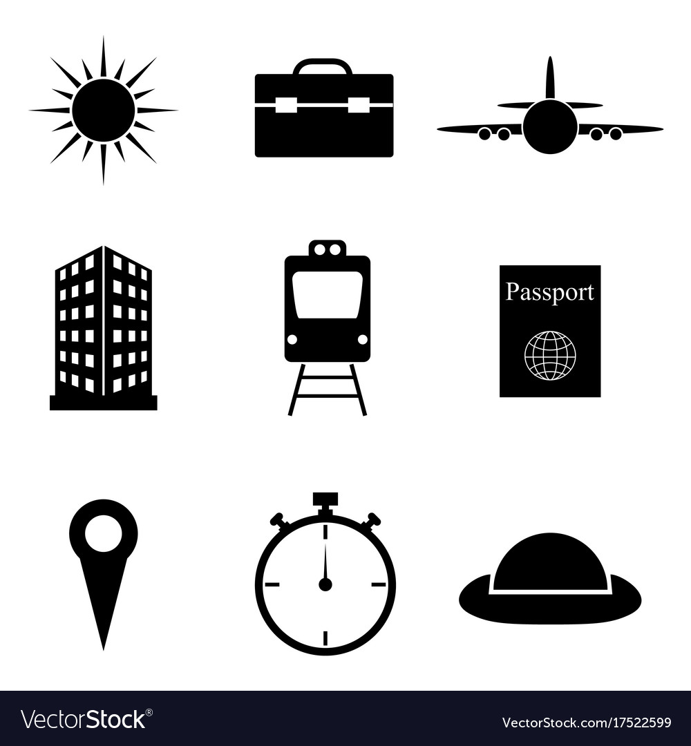 Travel icon set