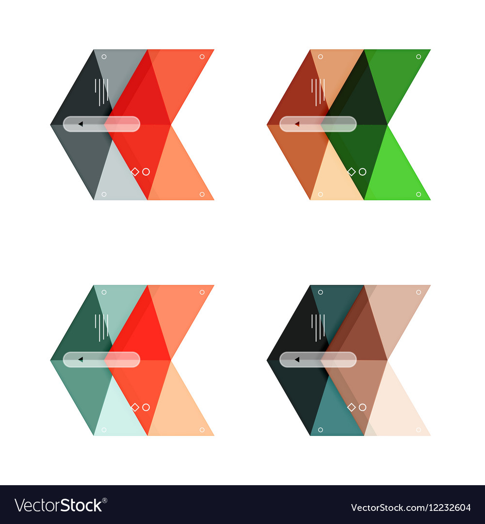 Arrow infographics business templates set