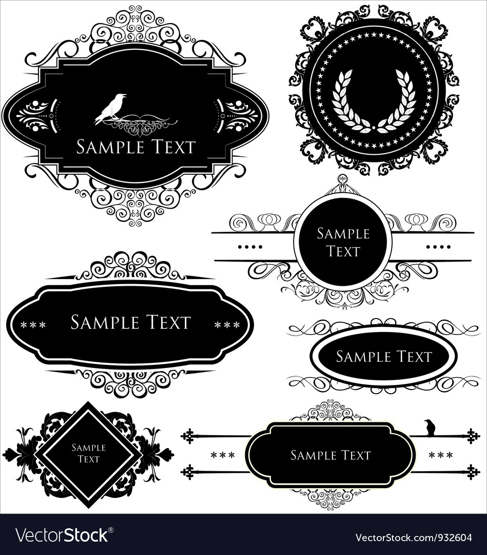 Vintage Frames Royalty Free Vector Image Vectorstock Vintage Frames Vector Image