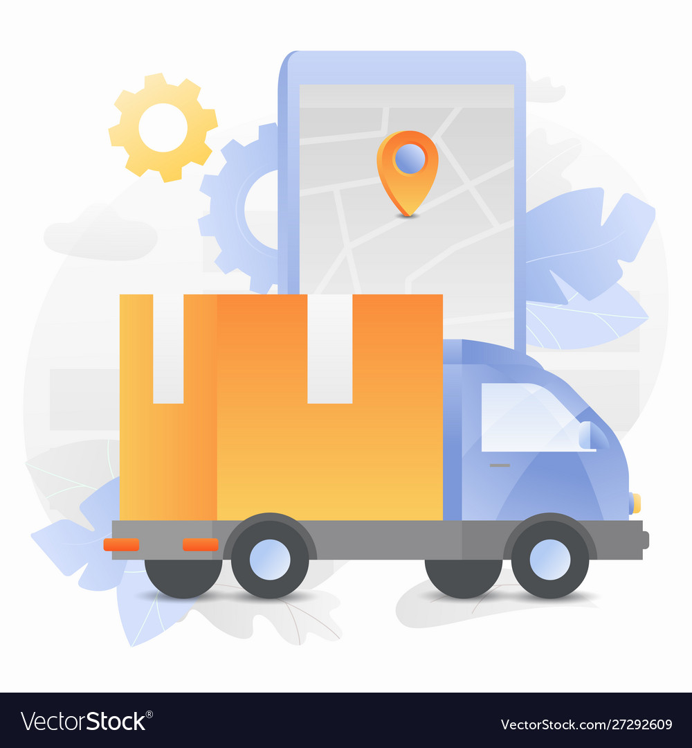 Delivery tracking Royalty Free Vector Image - VectorStock