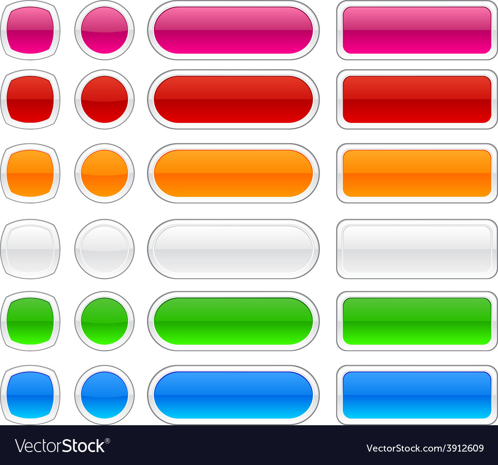 Modern web buttons Royalty Free Vector Image - VectorStock