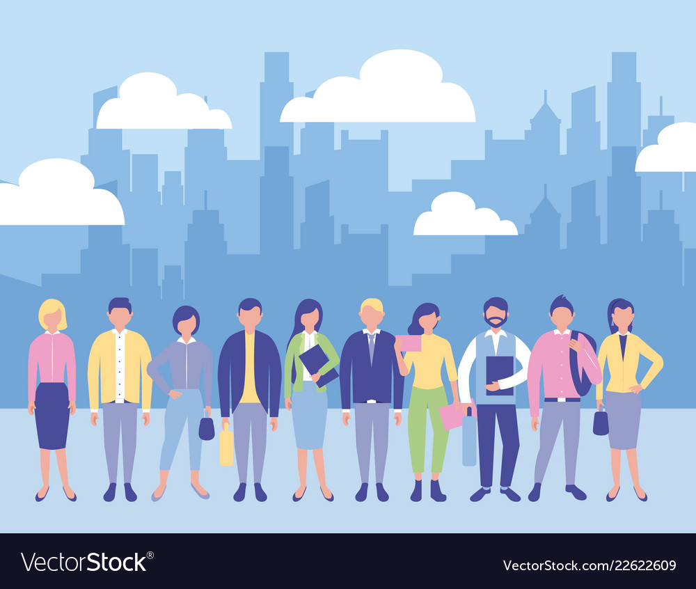 Outdoor business people Royalty Free Vector Image