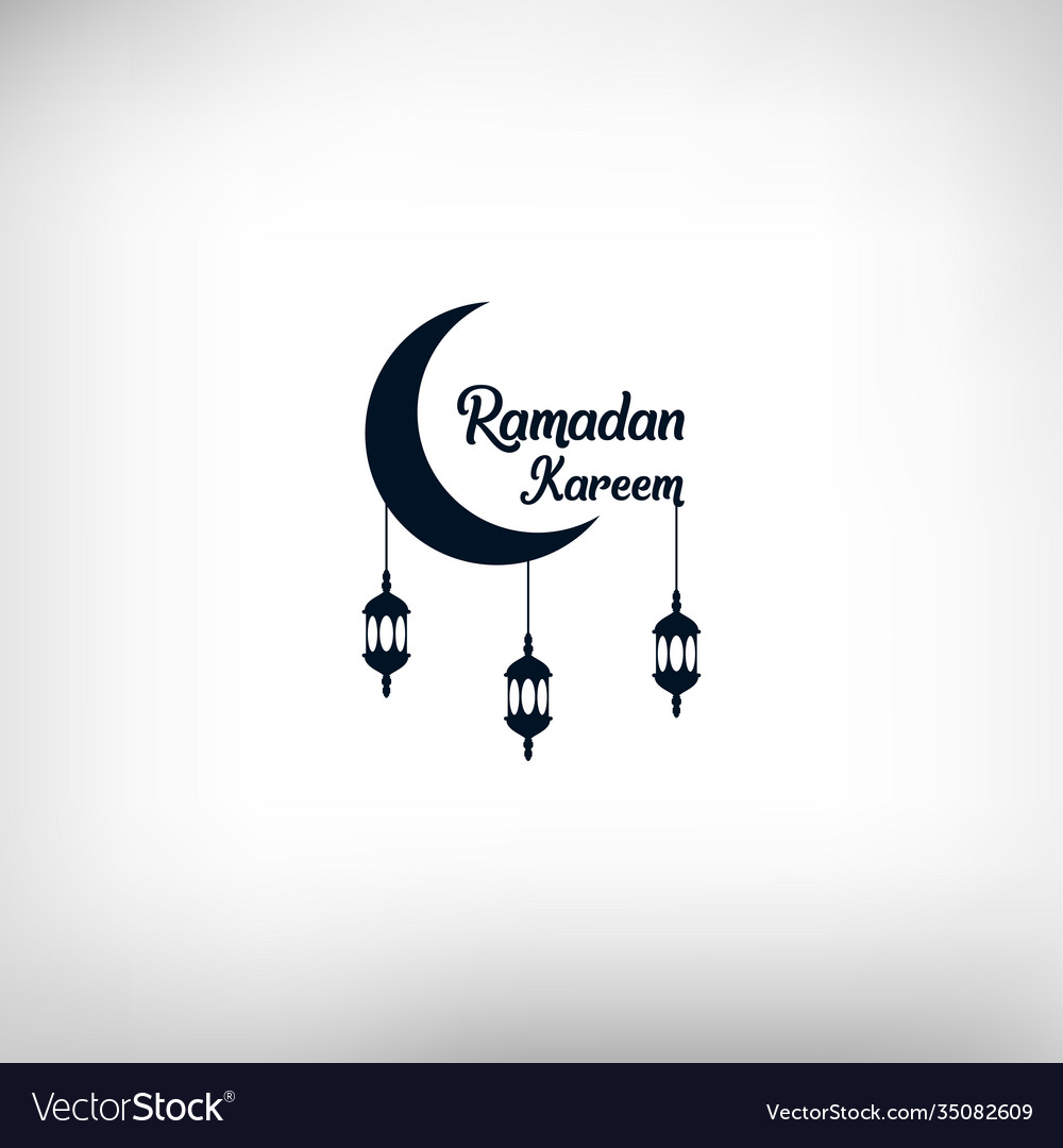 Ramadan kareem background with arabic lanterns Vector Image