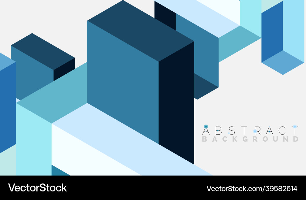 Abstract background 3d cubes cubic elements Vector Image