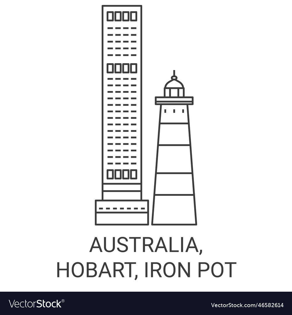 Australia hobart iron pot travel landmark Vector Image