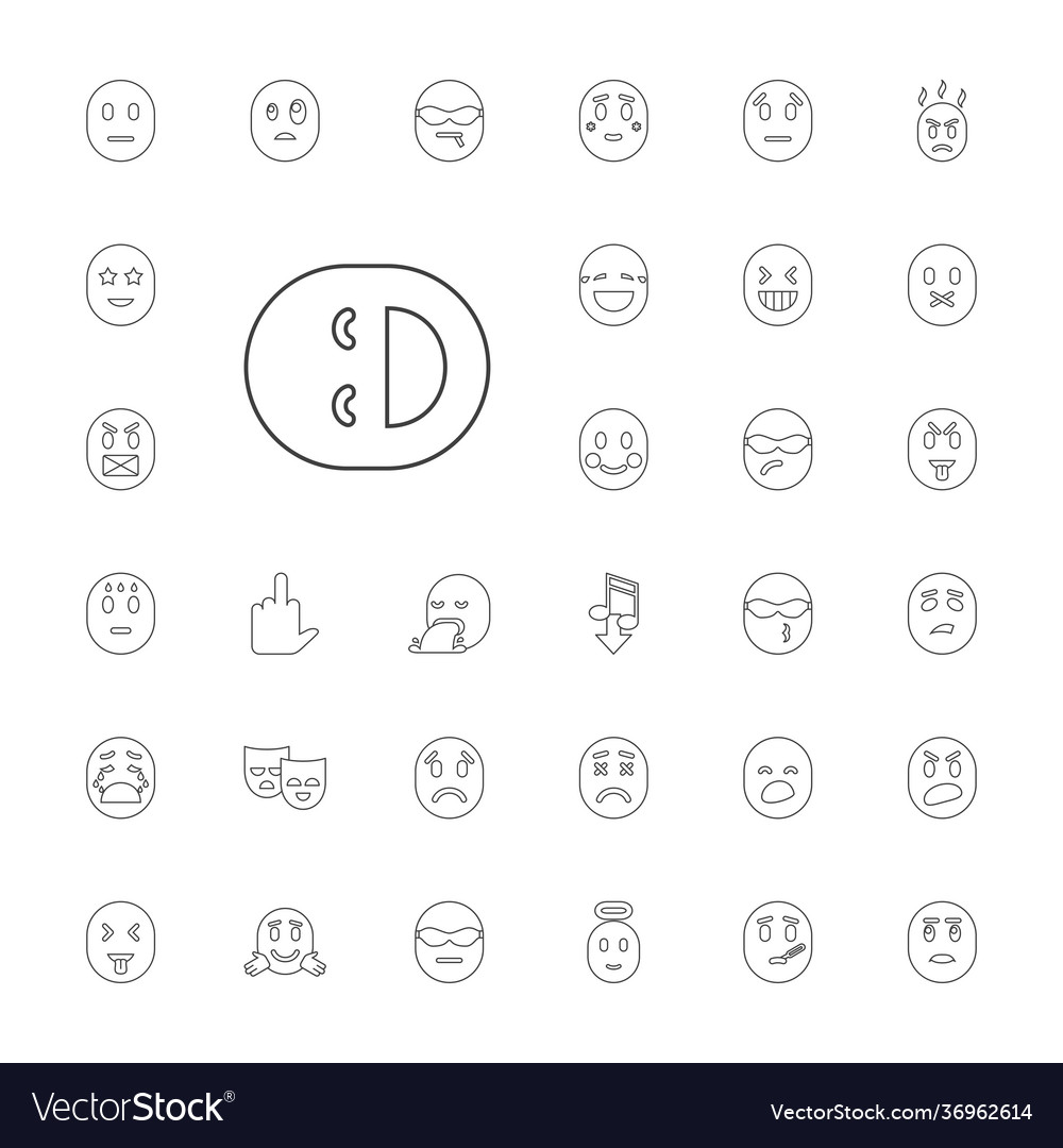 Expression icons Royalty Free Vector Image - VectorStock