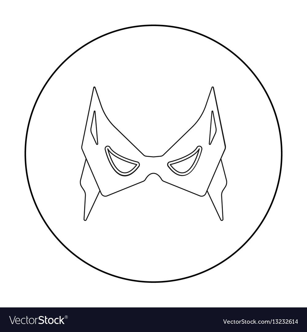 Eye Mask Icon In Outline Style Isolated On White Vector Image