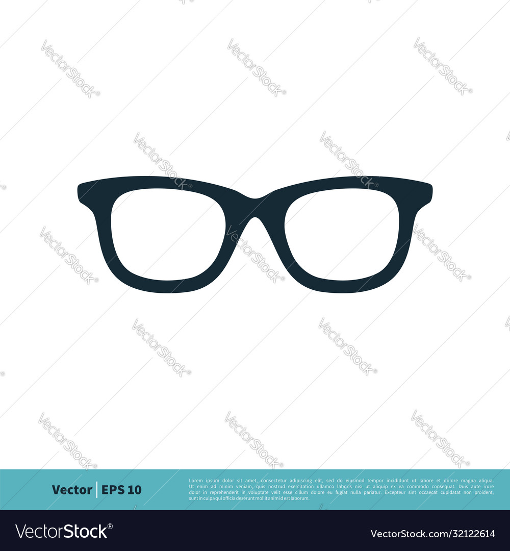 Eyeglasses icon logo template design eps 10