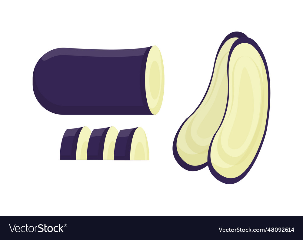 Sliced eggplant concept