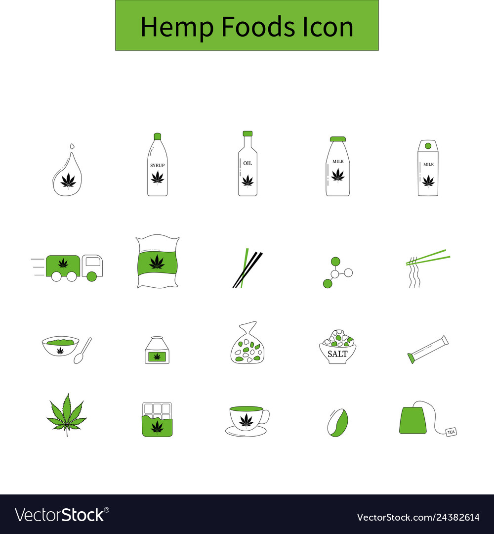 Template Hemp Icon 2 Royalty Free Vector Image