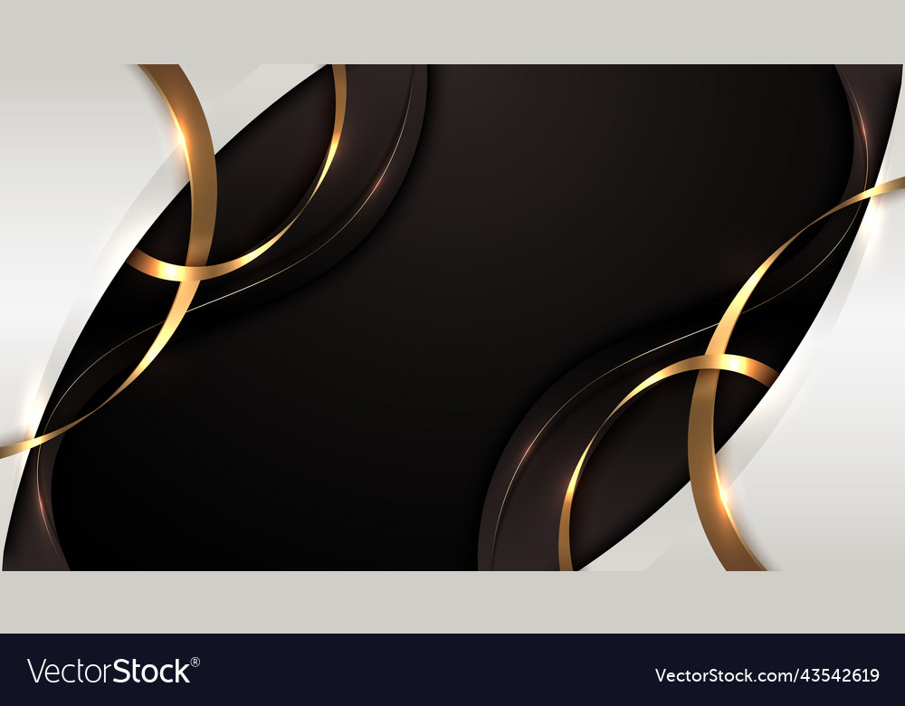 Abstract 3d luxury white and black color wave vector image Abstract 3d luxury white and black color wave