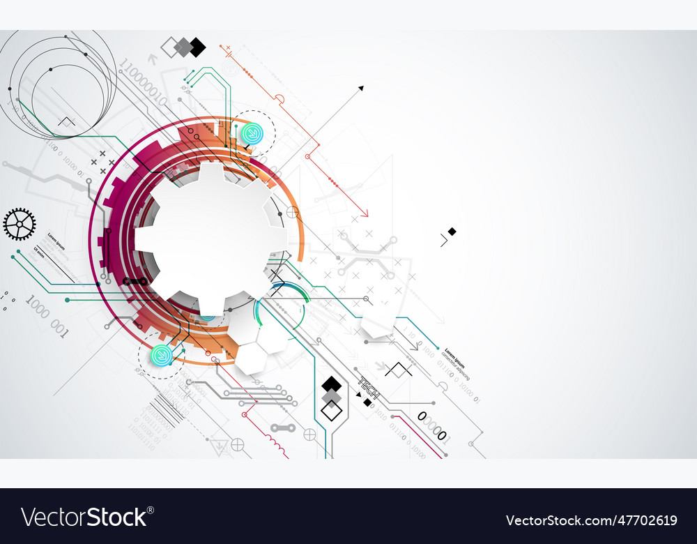 Abstract technology concept circuit board high Vector Image