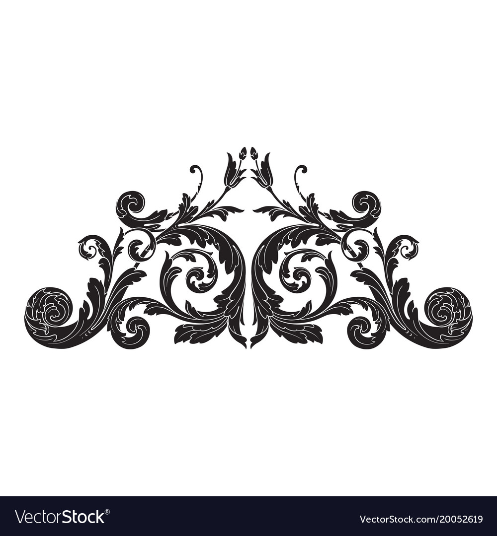 Baroque ornament in victorian style