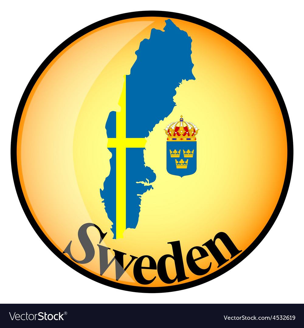 Button sweden Royalty Free Vector Image - VectorStock