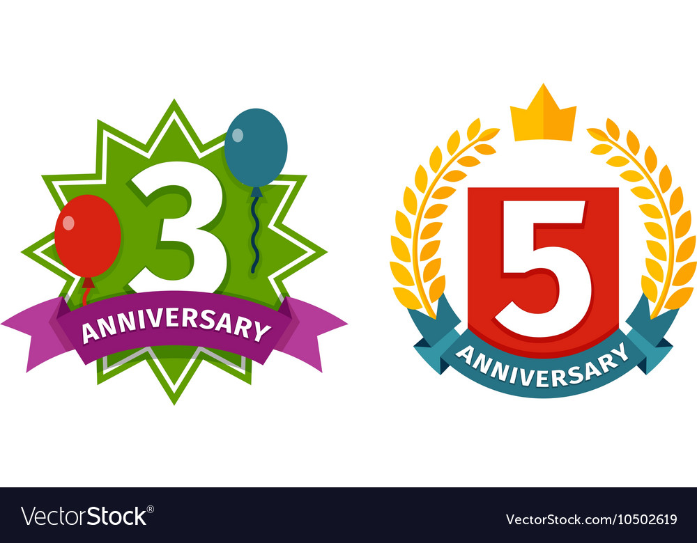 Happy birthday badges icons Royalty Free Vector Image