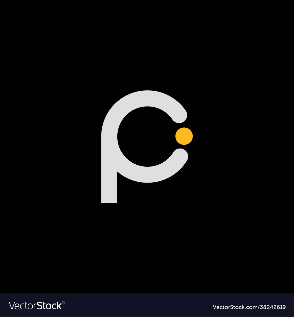 Initial letter p logo design modern
