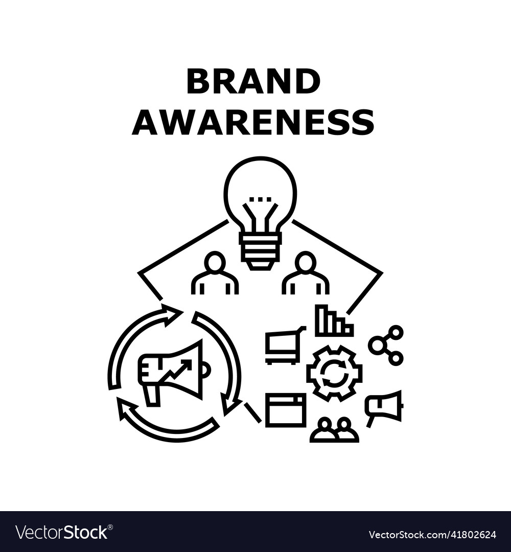 Brand awareness concept black