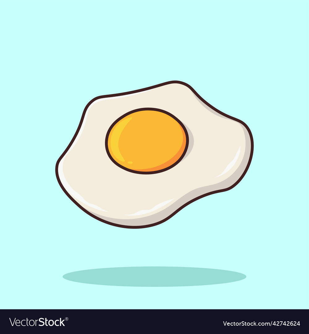 Fried egg Royalty Free Vector Image - VectorStock