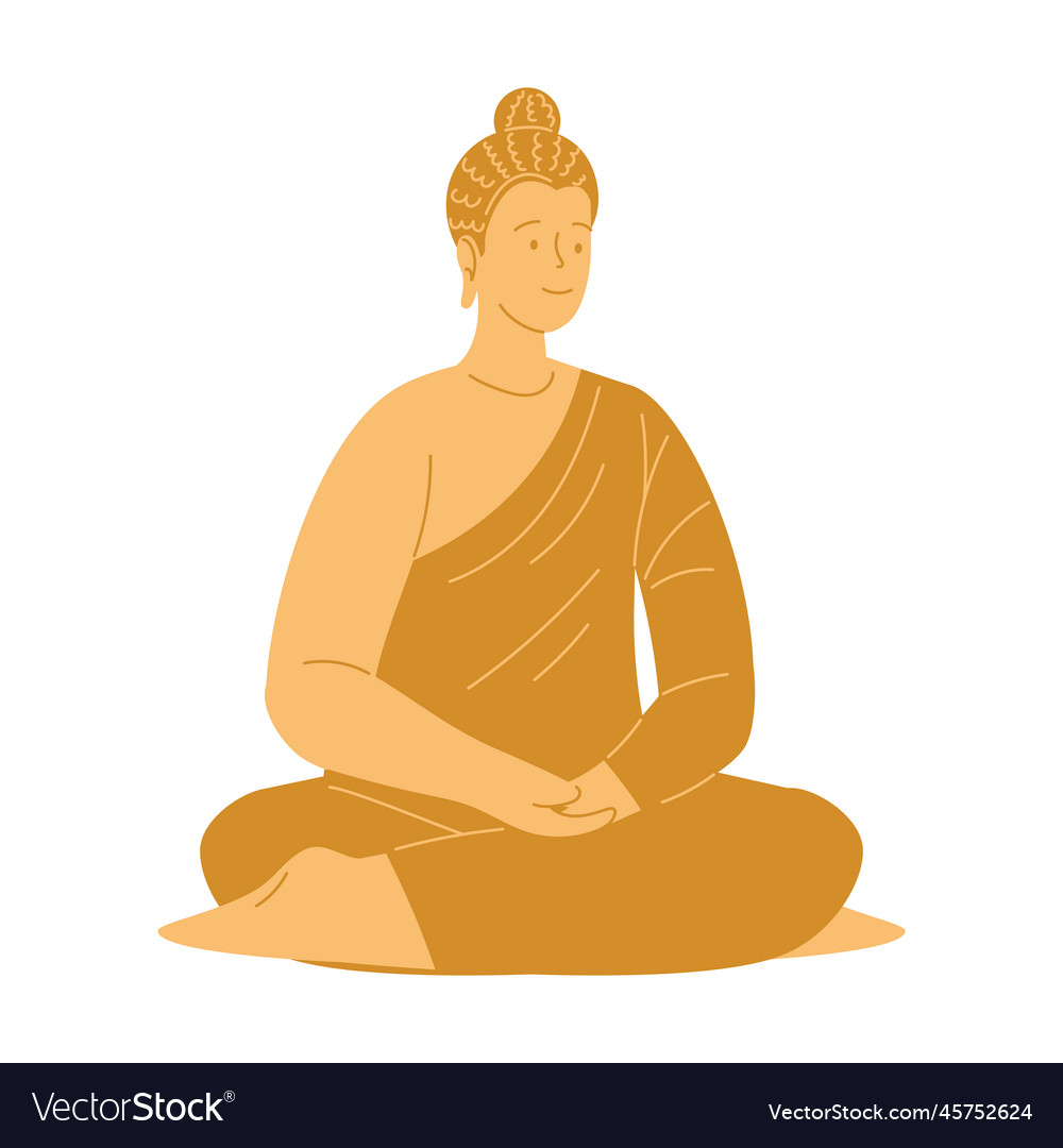 Golden thai buddha Royalty Free Vector Image - VectorStock