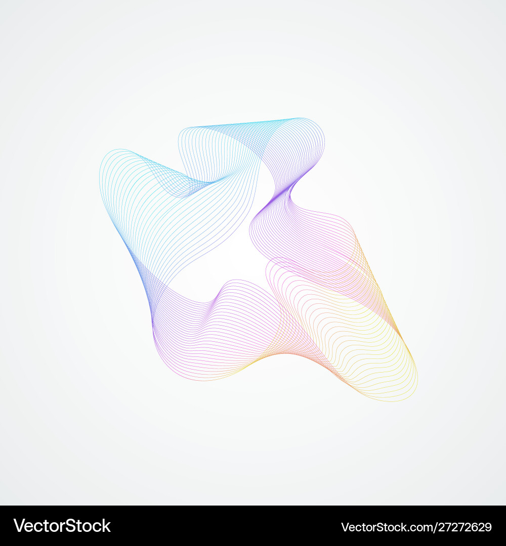 Abstract blue wave dynamic background Royalty Free Vector