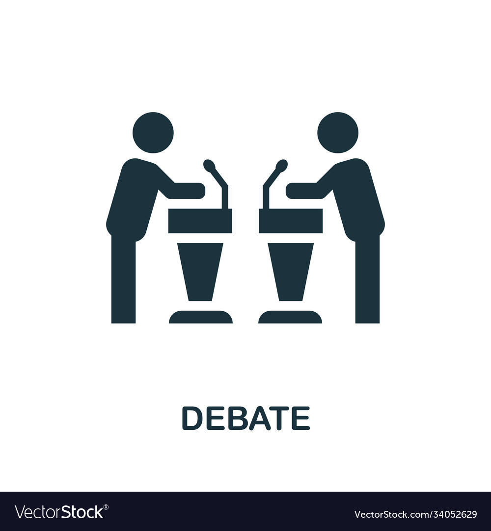 Debate Icon Simple Element From Business Vector Image