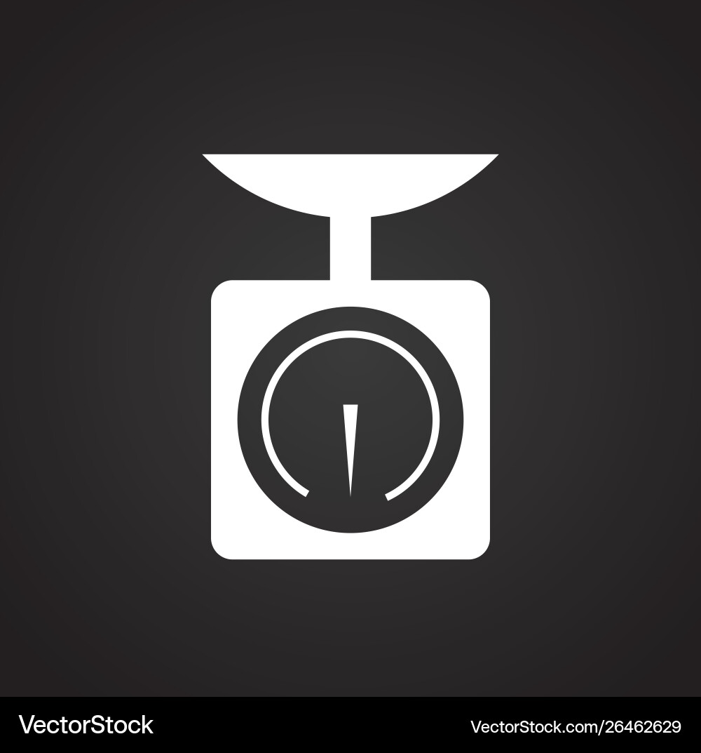 Scale related icon on background for graphic Vector Image
