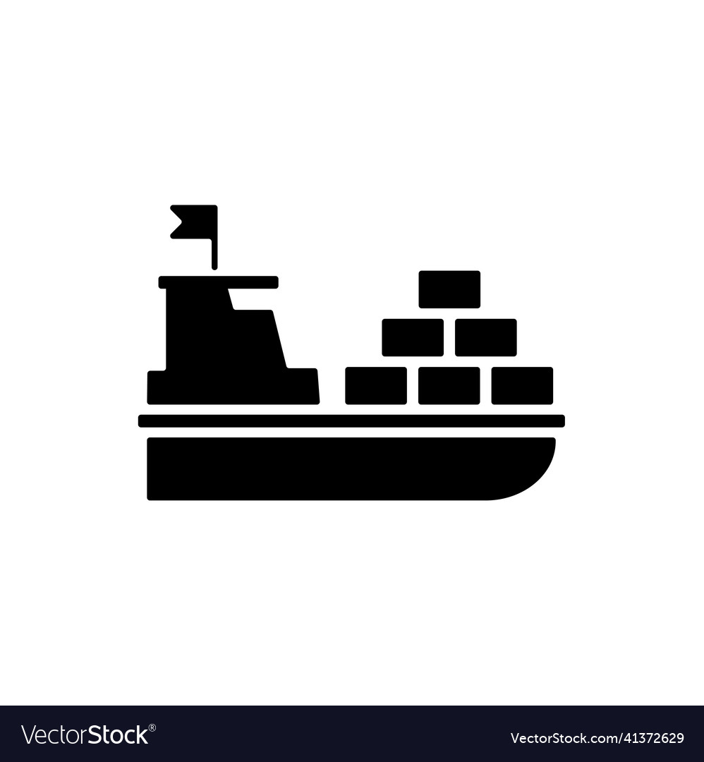 Ship icon isolated on white sign and symbol Vector Image