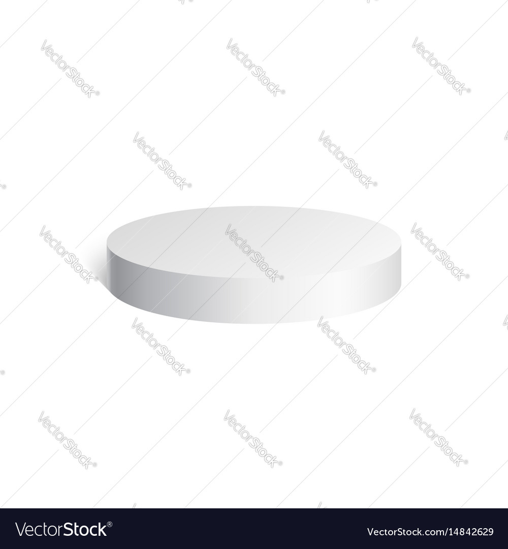 White cylinder 3d geometric shape mock up