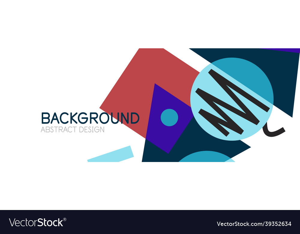 Abstract background blocks lines triangles Vector Image