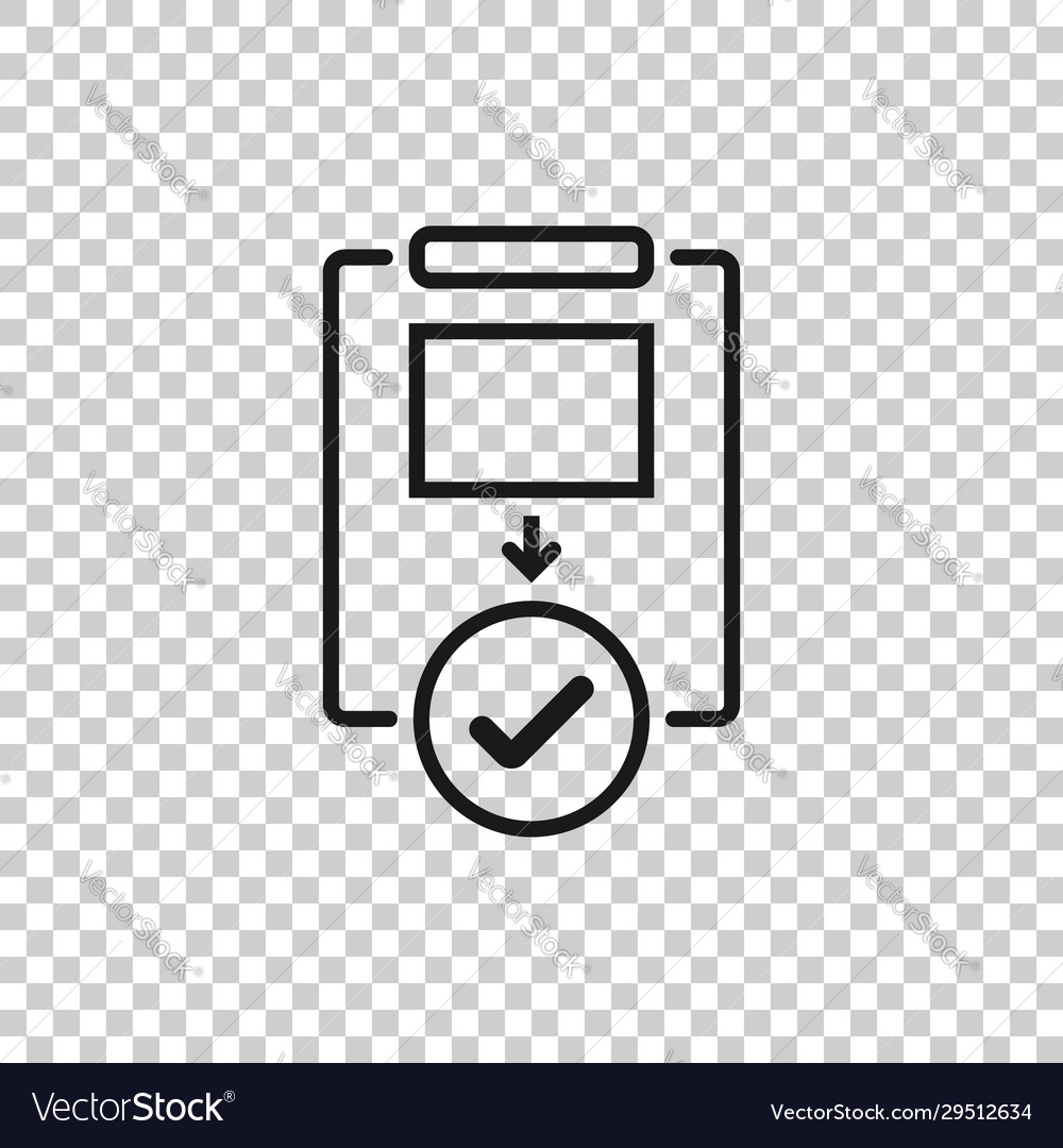 Procedure list icon in flat style document