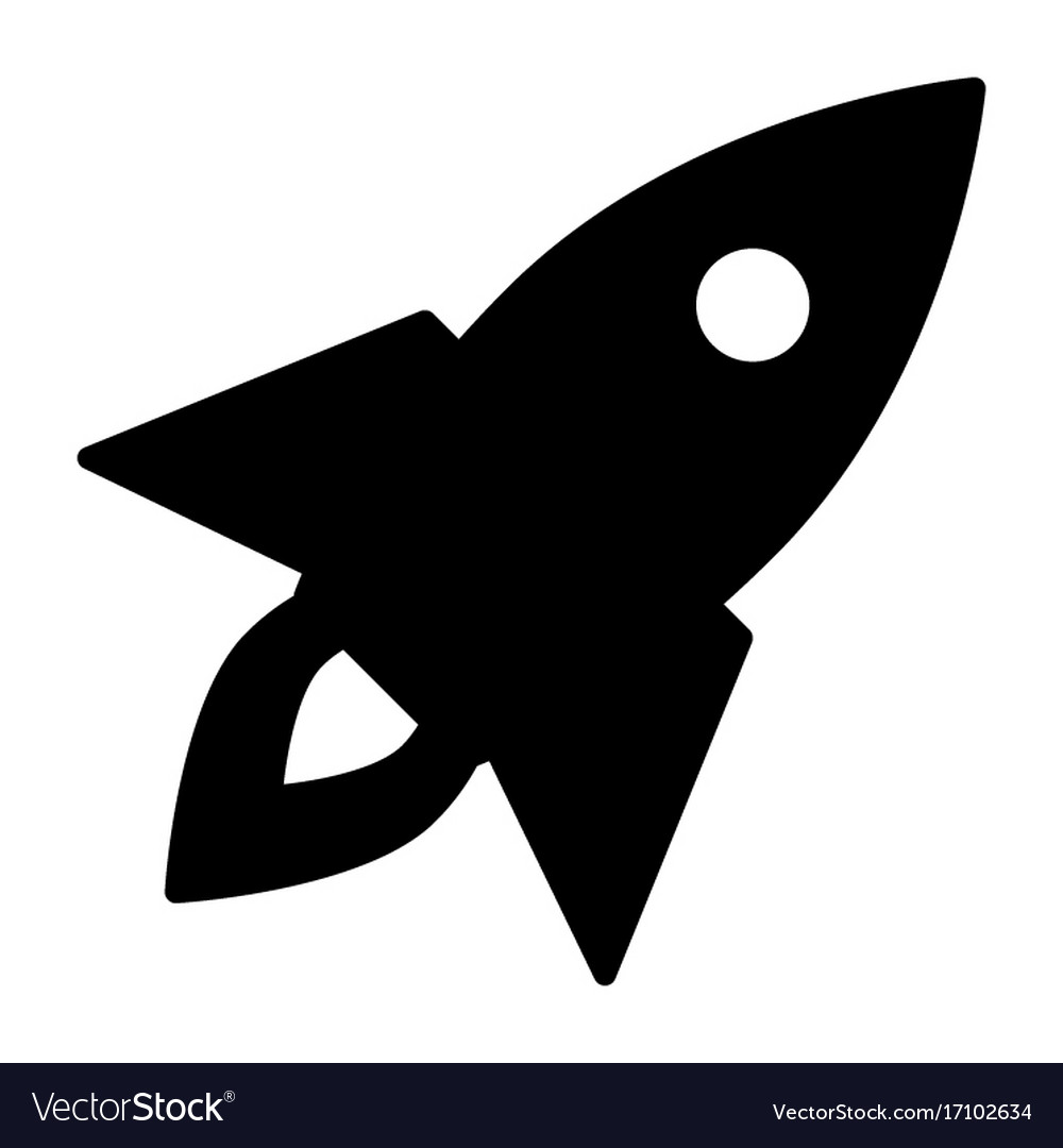 Rocket icon business startup symbol pictogram Vector Image