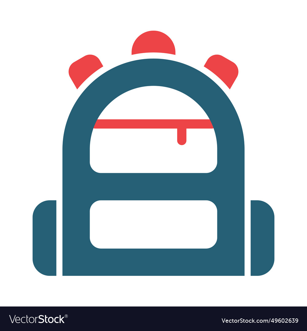 Backpack glyph two color icons for personal