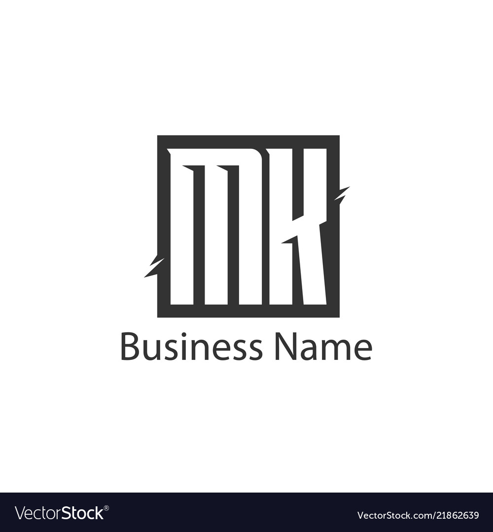 Initial letter mk logo template design