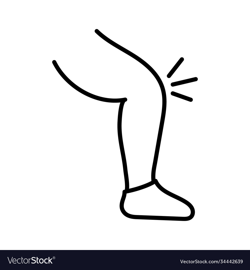 Knee Pain Line Style Icon Royalty Free Vector Image knee-pain-line-style-icon-royalty-free-vector-image