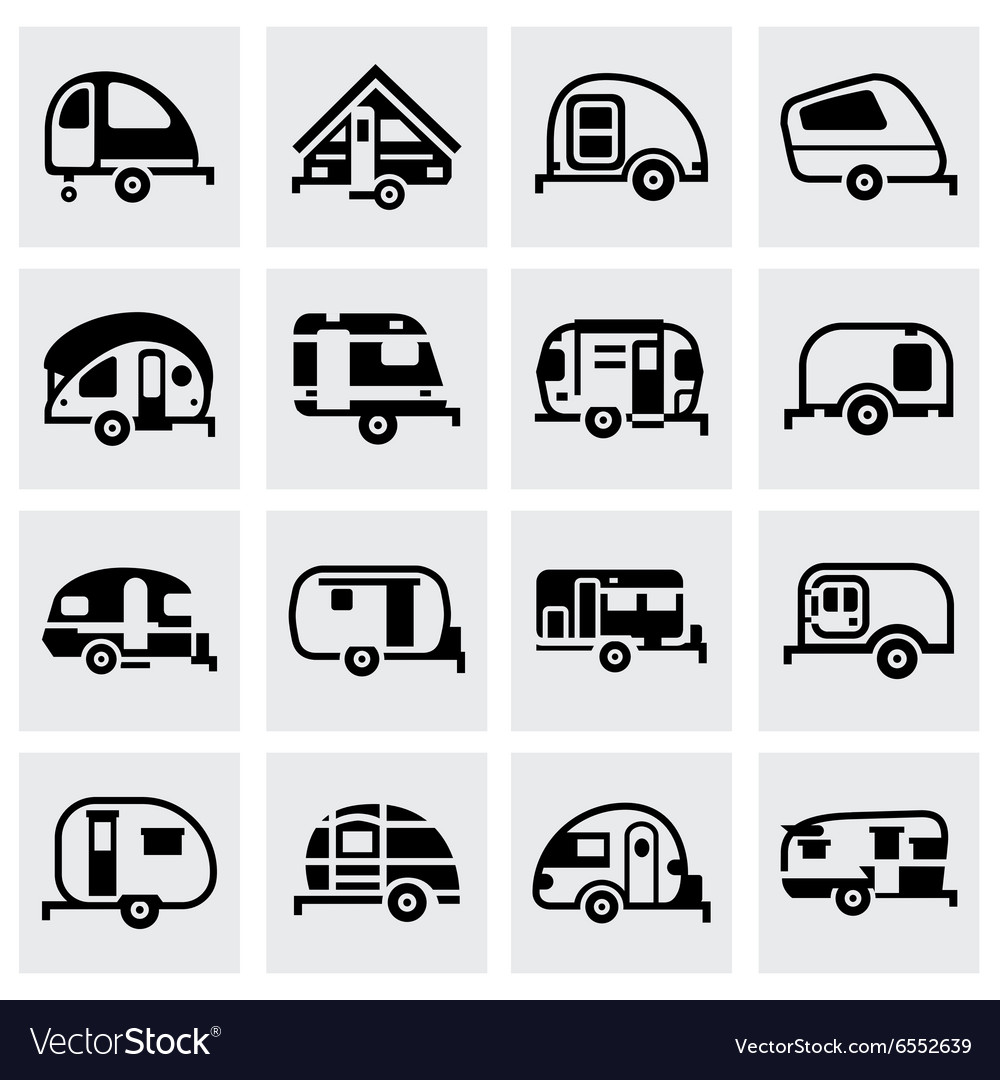 Trailer icon set
