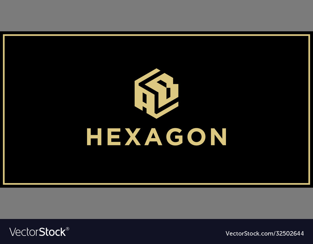 Ab hexagon logo design inspiration