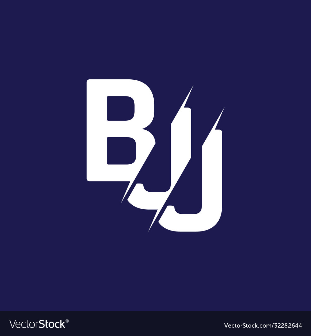 Monogram letters initial logo design bjj