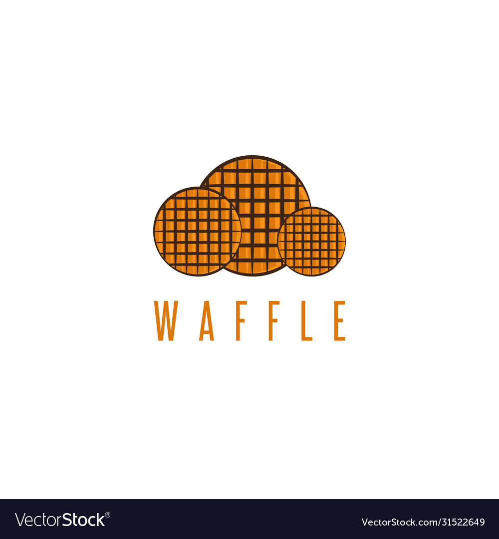 Abstract rounded delicious waffle design template Vector Image