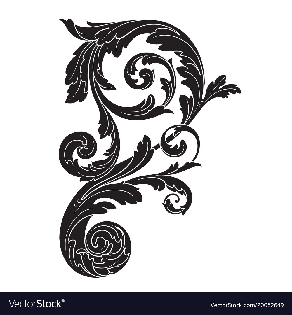 Baroque ornament in victorian style Royalty Free Vector