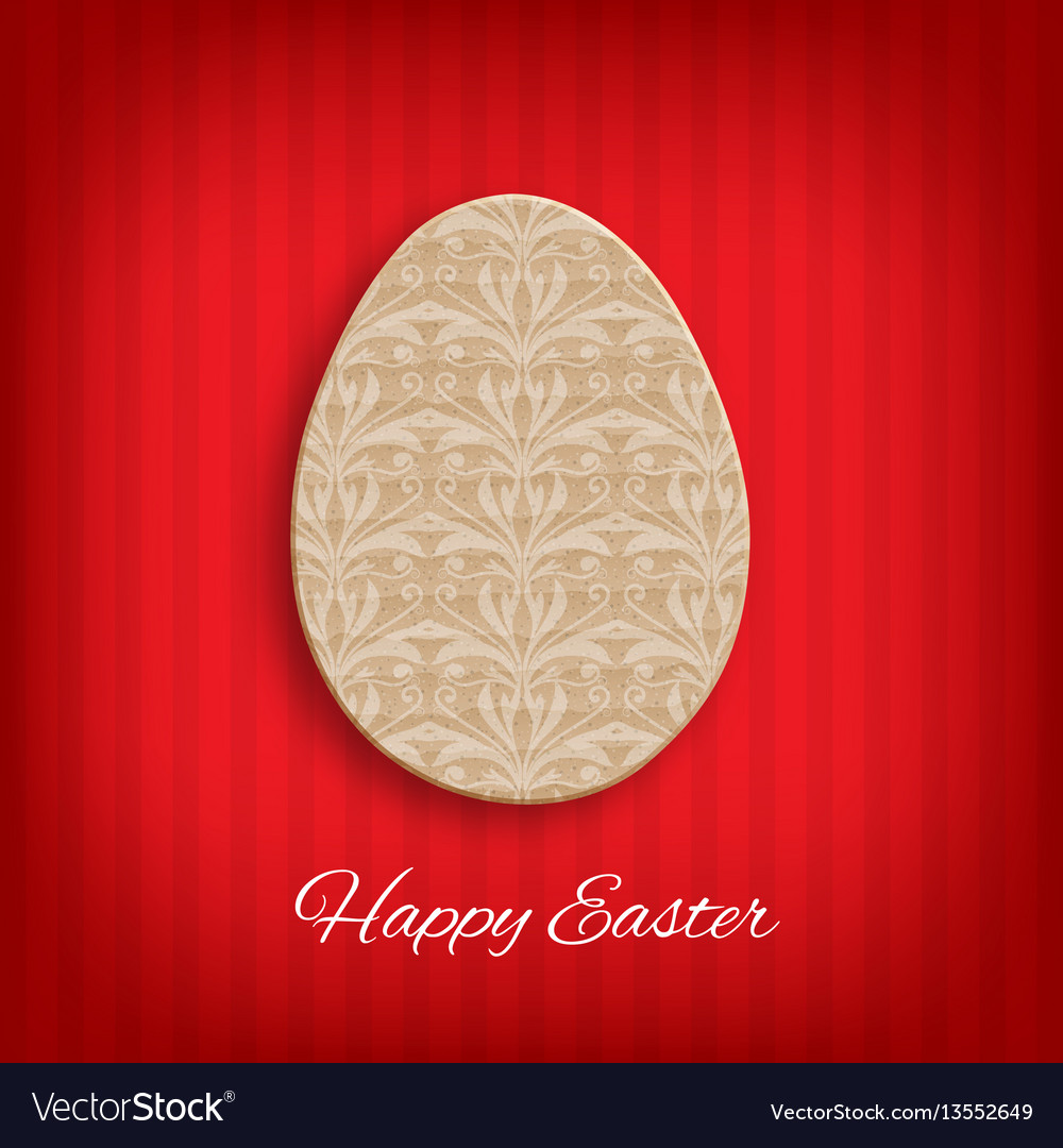 Cardboard easter egg Royalty Free Vector Image