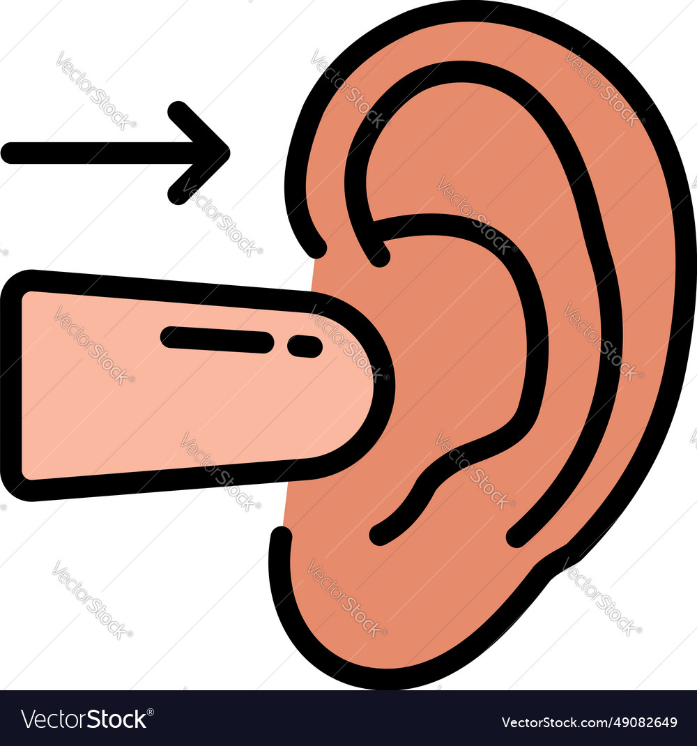 Ear Plug For Sleeping Icon Royalty Free Vector Image