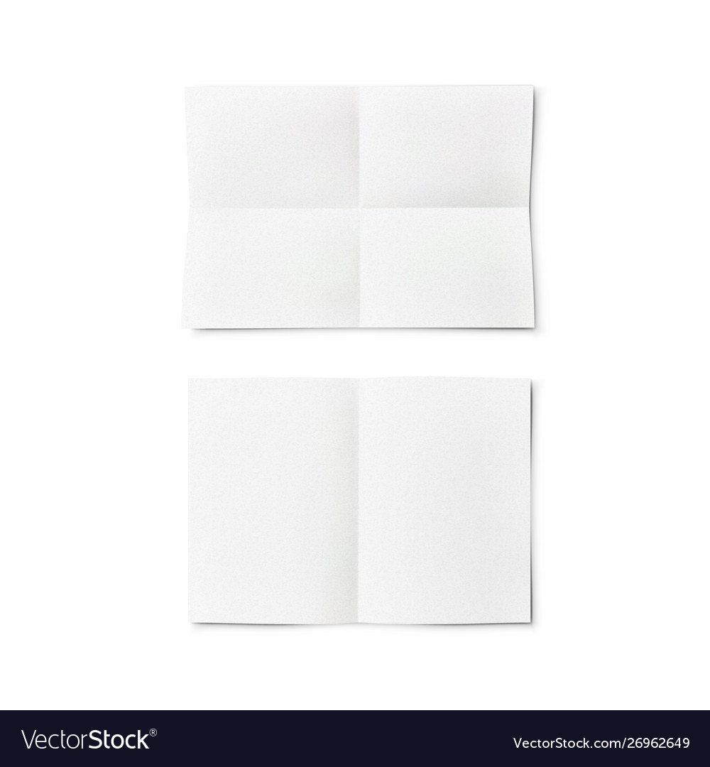 Folded paper sheet note with transparent shadow Vector Image