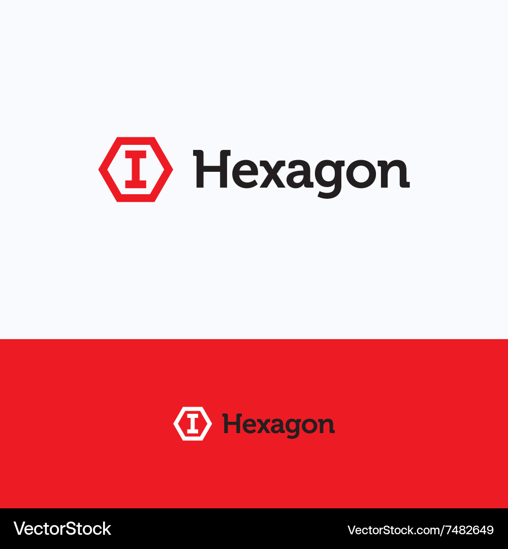 Hexagon cube logo Royalty Free Vector Image - VectorStock